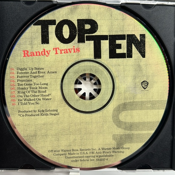 Randy Travis - Top Ten on CD. 2010 - Picture 4 of 5